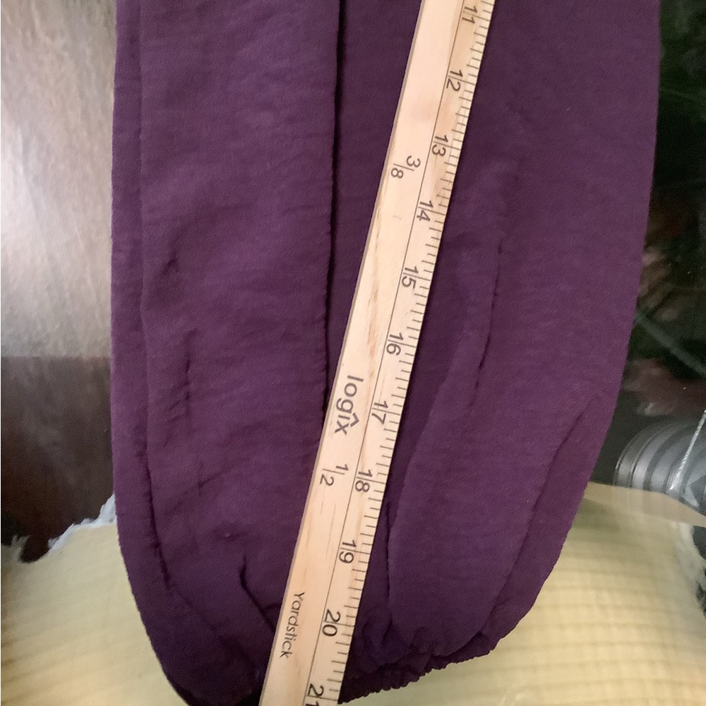 Style U NWT Women’s 1X eggplant purple elastic long sleeves pullover dress - Picture 5 of 8